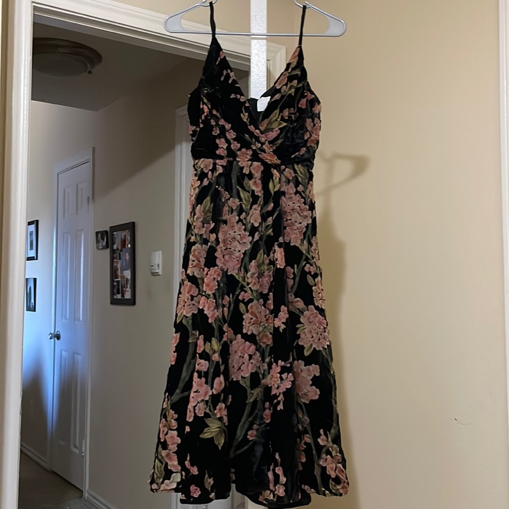 Eri&Ali Black dress with pink flowers